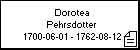 Dorotea Pehrsdotter